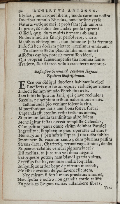 Photograph of Robert Ayton: Epicedium in obitum Thomae Rhaedi (Oxford, 1624)