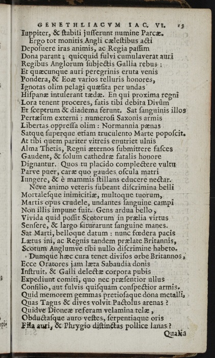 Photograph of Patrick Adamson: Genethliacum serenissimi Scotiae, Angliae, et Hiberniae principis, IACOBI VI, Mariae Regnae filii