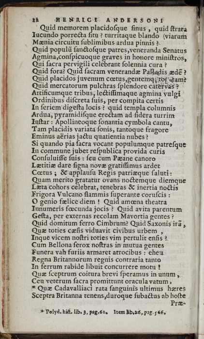 Photograph of Henry Anderson: Panegyris Ad Serenissimum Potentissimumque Regem Iacobum VI, Perthanam urbem ingredientem v Cal Iunias [1580]