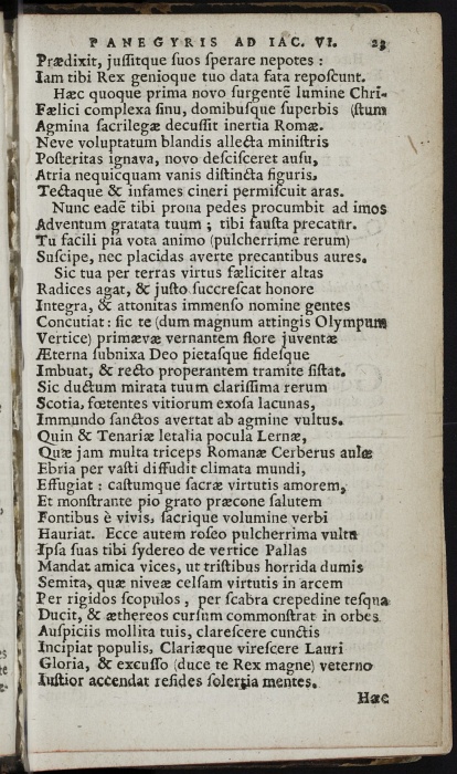 Photograph of Henry Anderson: Panegyris Ad Serenissimum Potentissimumque Regem Iacobum VI, Perthanam urbem ingredientem v Cal Iunias [1580]