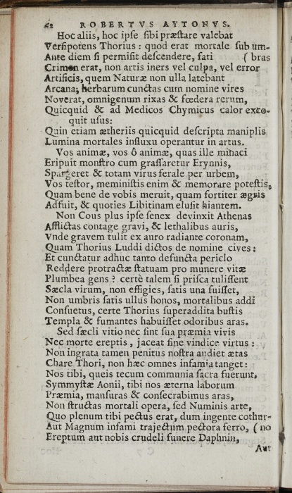 Photograph of Robert Ayton: Lessus in funere Raphaelis Thorei Medici & Poeta praestantissimi, Londini peste extincti (London, 1626)