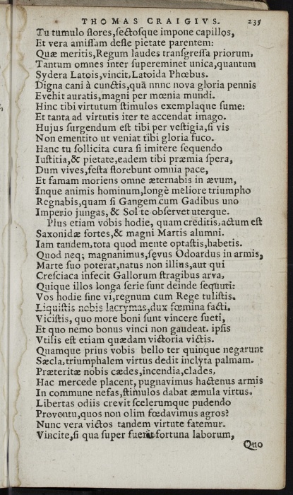 Photograph of Thomas Craig of Riccarton: Ad serenissimum & potentissimum Principem Iacobum VI, è sua Scotia discedentem, Paraeneticon (1603)