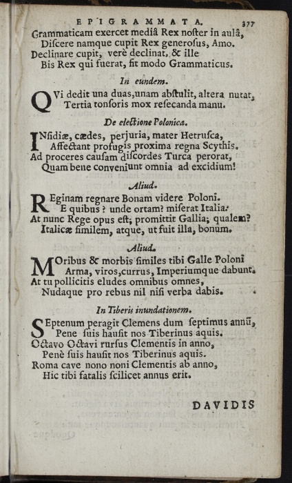 Photograph of James Halkerston: In Henricum III, Galliarum Regem