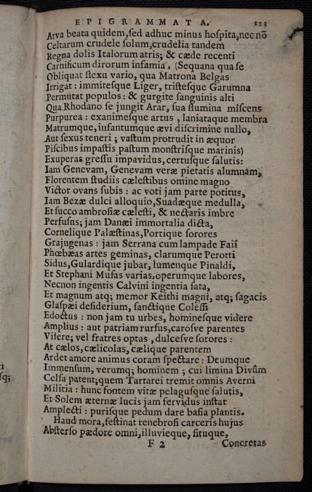 Photograph of Andrew Melville: Epitaphum Iacobi Lindesii,qui obiit Genevae, 17 Cal. Iul. 1580