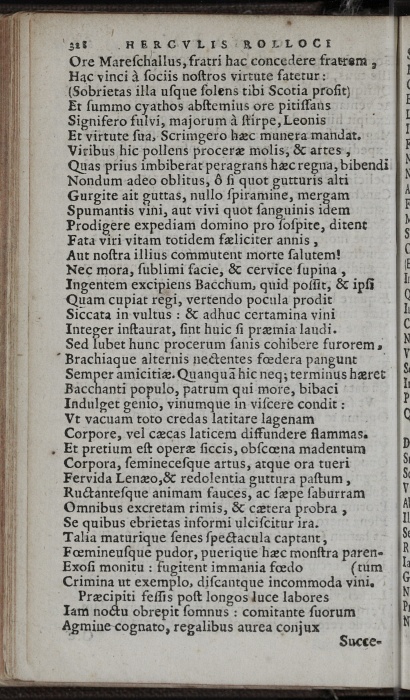 Photograph of Hercules Rollock: De Augustissimo Iacobi VI Scotorum Regis, & Annae, Frederici 2, Danorum Regis filiae conjugio, 13 Kal. Septemb. 1589. in Dania celebrato, Georgio Scotiae Mareschallo sui Regis vicem obeunte, Epithalamium. Ad Annam Scotorum Reginam.