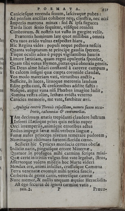 Photograph of Hercules Rollock: De Augustissimo Iacobi VI Scotorum Regis, & Annae, Frederici 2, Danorum Regis filiae conjugio, 13 Kal. Septemb. 1589. in Dania celebrato, Georgio Scotiae Mareschallo sui Regis vicem obeunte, Epithalamium. Ad Annam Scotorum Reginam.