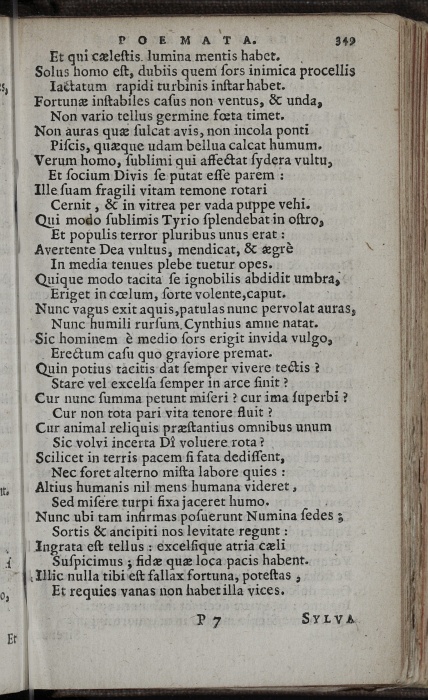 Photograph of Hercules Rollock: Sylva I: Querela de Fortunae inconstantia