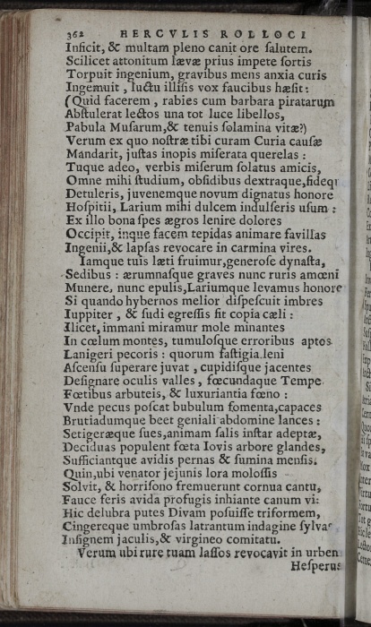 Photograph of Hercules Rollock: Sylva VI: Ad Generosissimum equitem, Torquatum Thomam Sacvillum, Buchurstiae Dominum, è sua domo in Australi Anglia