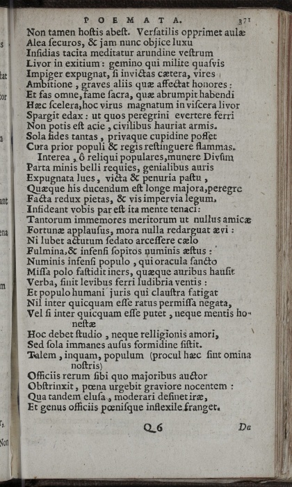 Photograph of Hercules Rollock: Sylva VII Paraenetica: De Procerum Scoticorum reditu ab exilio ad Kal. Novemb, anno 1585